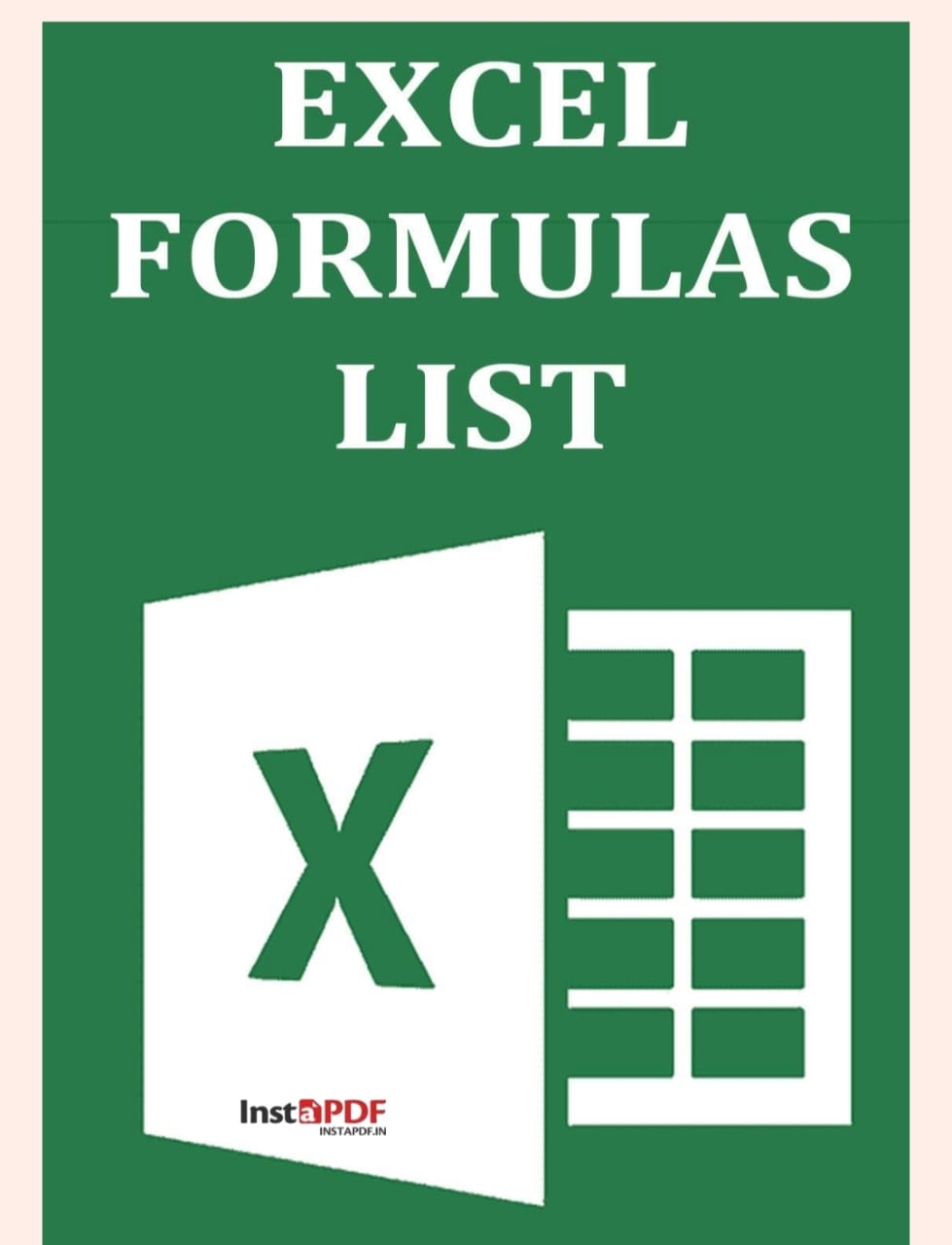 500 + EXEL FORMULAS LIST PDF 